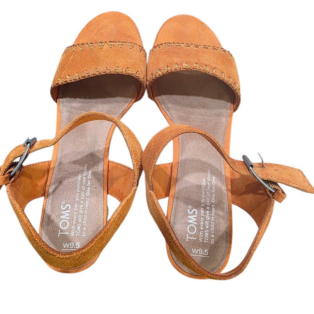 TOMS Women's Wedge Orange Sandals